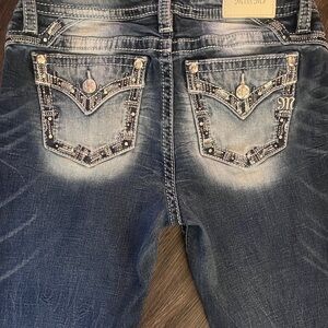 Miss Me Dark Blue Embellished Jeans